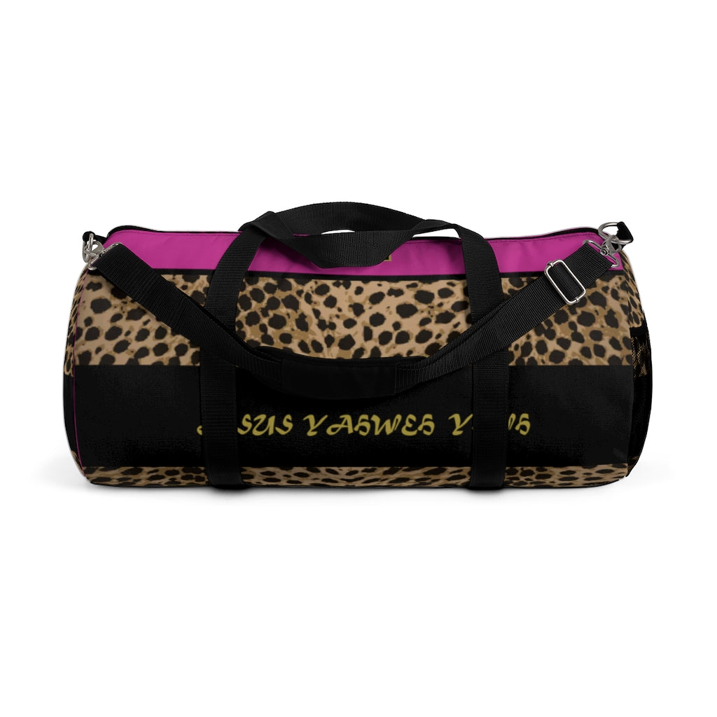 5D. Yahweh Leopard Duffel Bag (P)