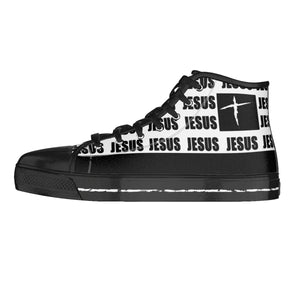 1.2aa. Men's Jesus Canvas Sneakers BW