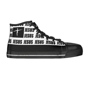 1.2aa. Men's Jesus Canvas Sneakers BW