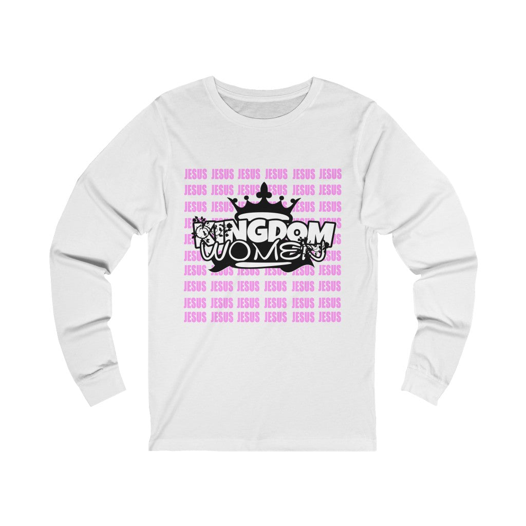 2B. Kingdom Women Jesus Long Sleeve Cotton T-Shirt