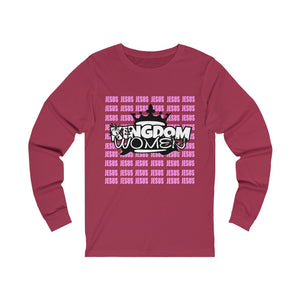 2B. Kingdom Women Jesus Long Sleeve Cotton T-Shirt