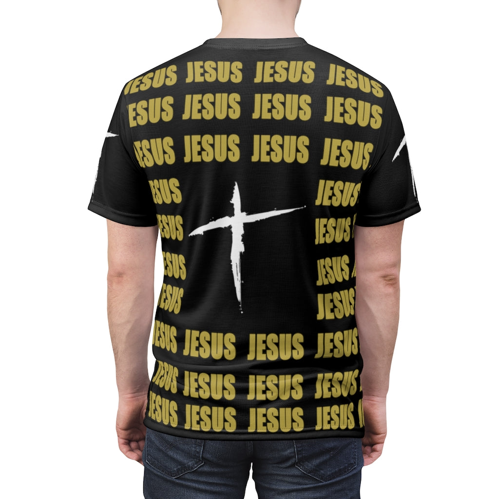 1B. JESUS Jersey style T-Shirt (GOLD)